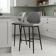 Sgabello Ecopelle - Elan Grigio