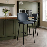 Sgabello Ecopelle - Elan Blu