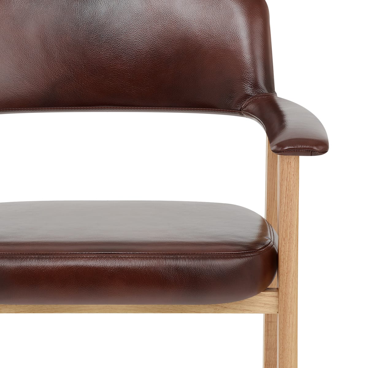 Sedia Vera Pelle Quercia - Elba Marrone Antico