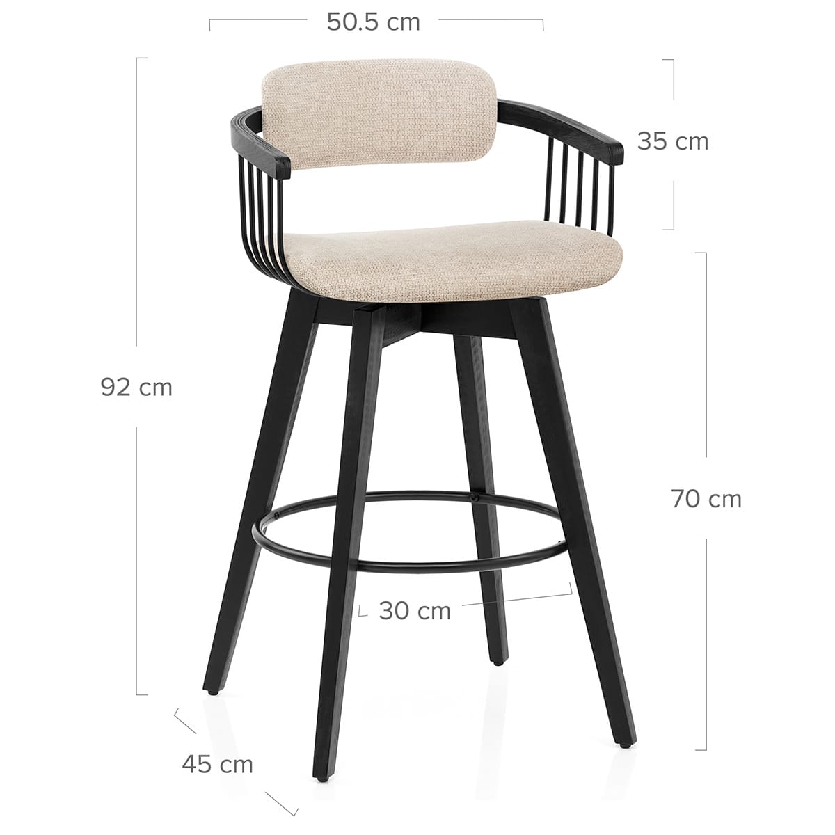 Sgabello Tessuto - Electra Crema