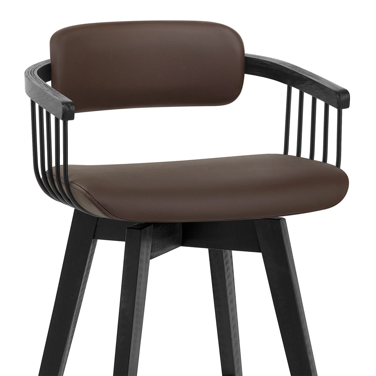 Sgabello Vera Pelle - Electra Marrone