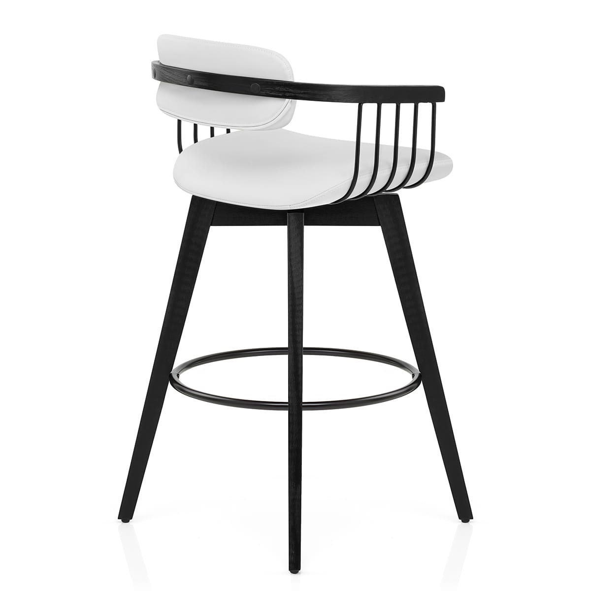 Sgabello Vera Pelle - Electra Bianco