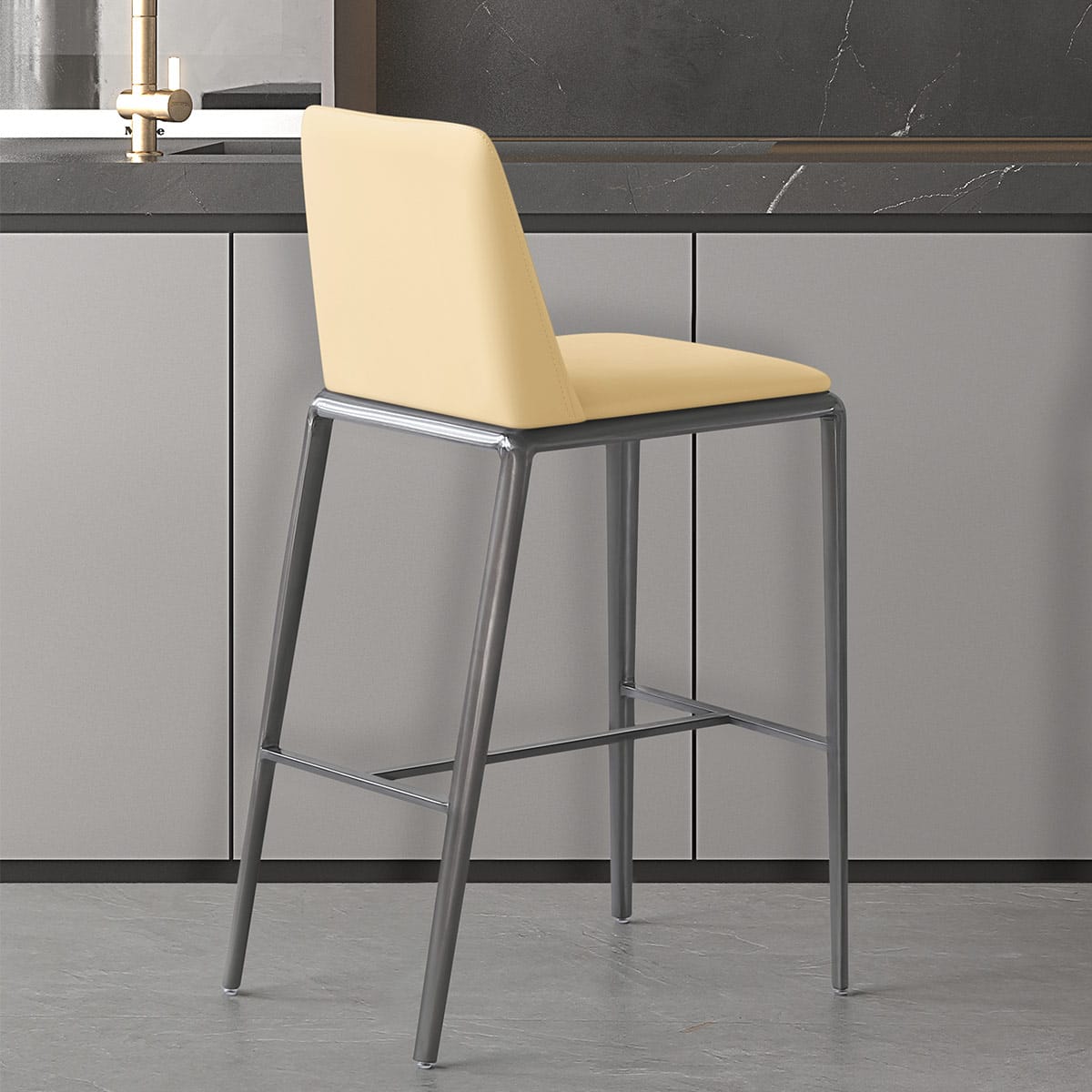 Sgabello Ecopelle - Elise Giallo