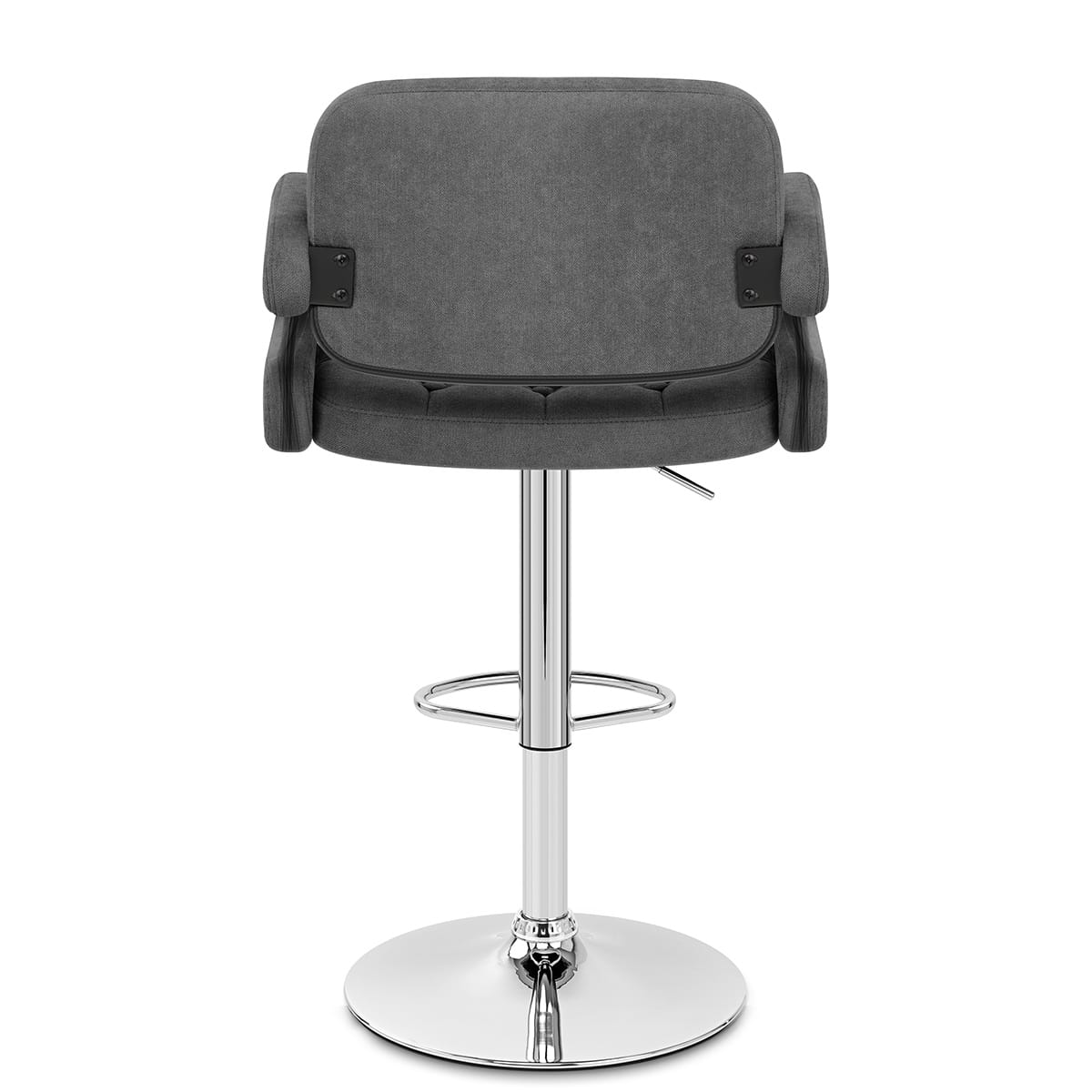 Sgabello Tessuto Cromato - Encore Grigio Scuro