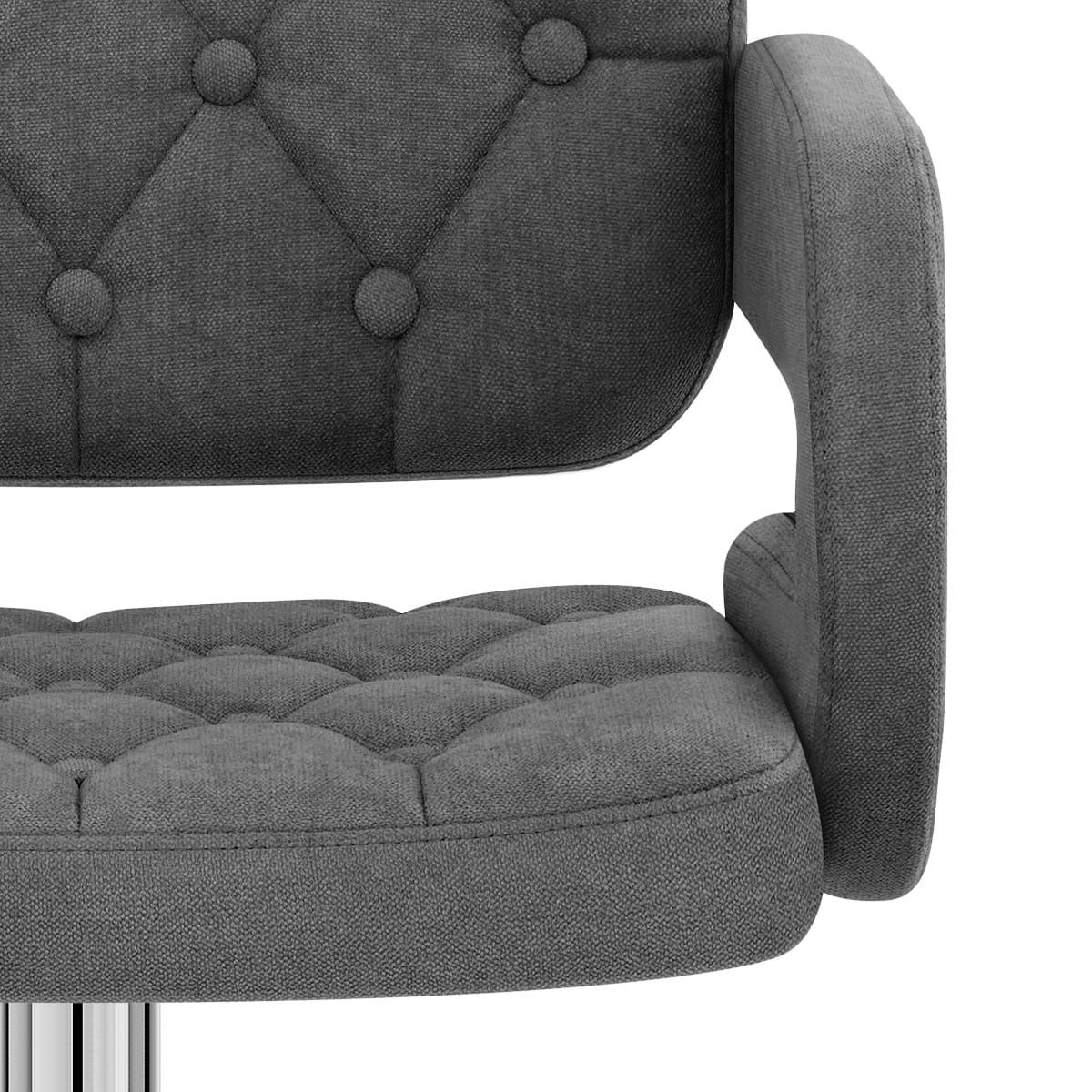 Sgabello Tessuto Cromato - Encore Grigio Scuro