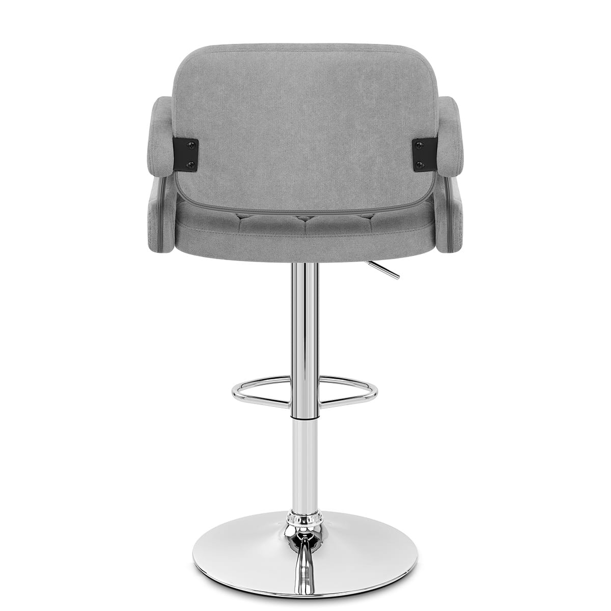 Sgabello Tessuto Cromato - Encore Grigio Chiaro