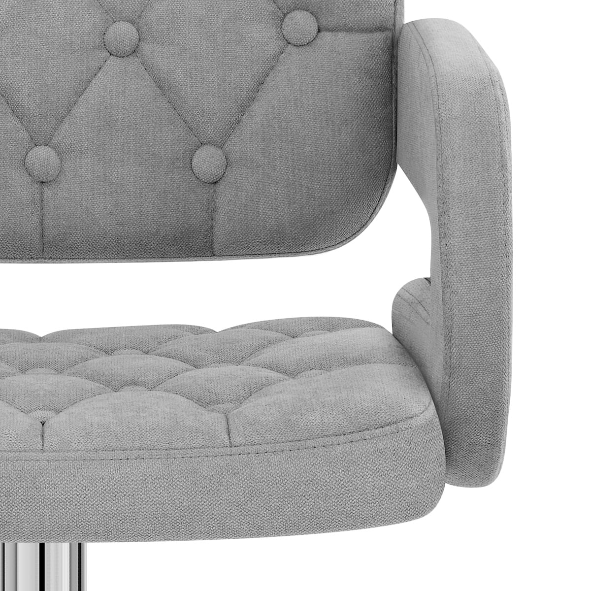 Sgabello Tessuto Cromato - Encore Grigio Chiaro