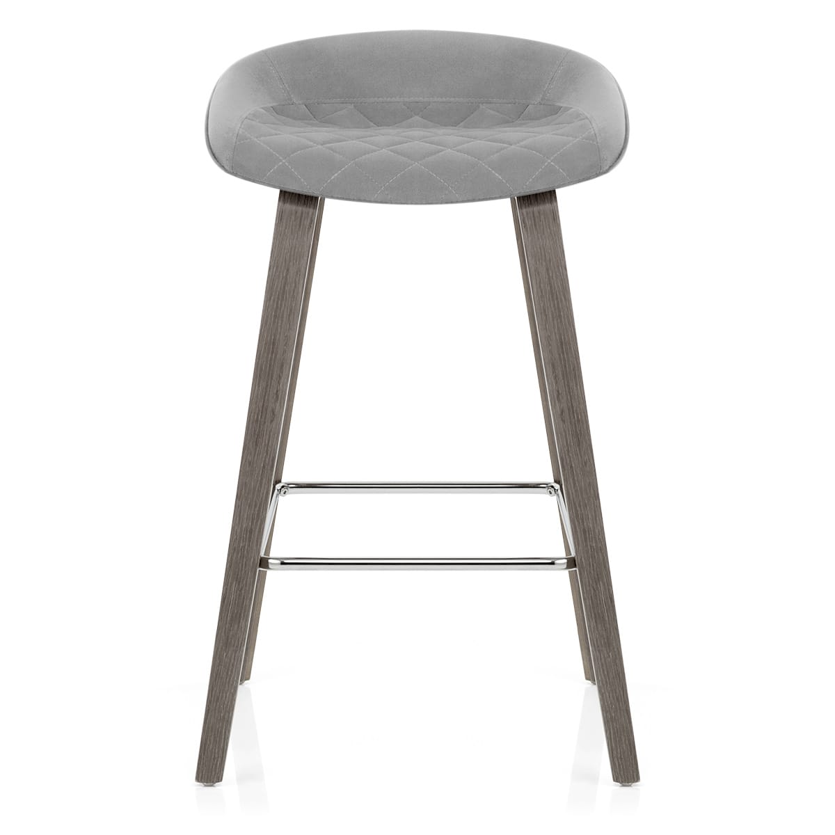 Sgabello Velluto Legno - Epic Grigio