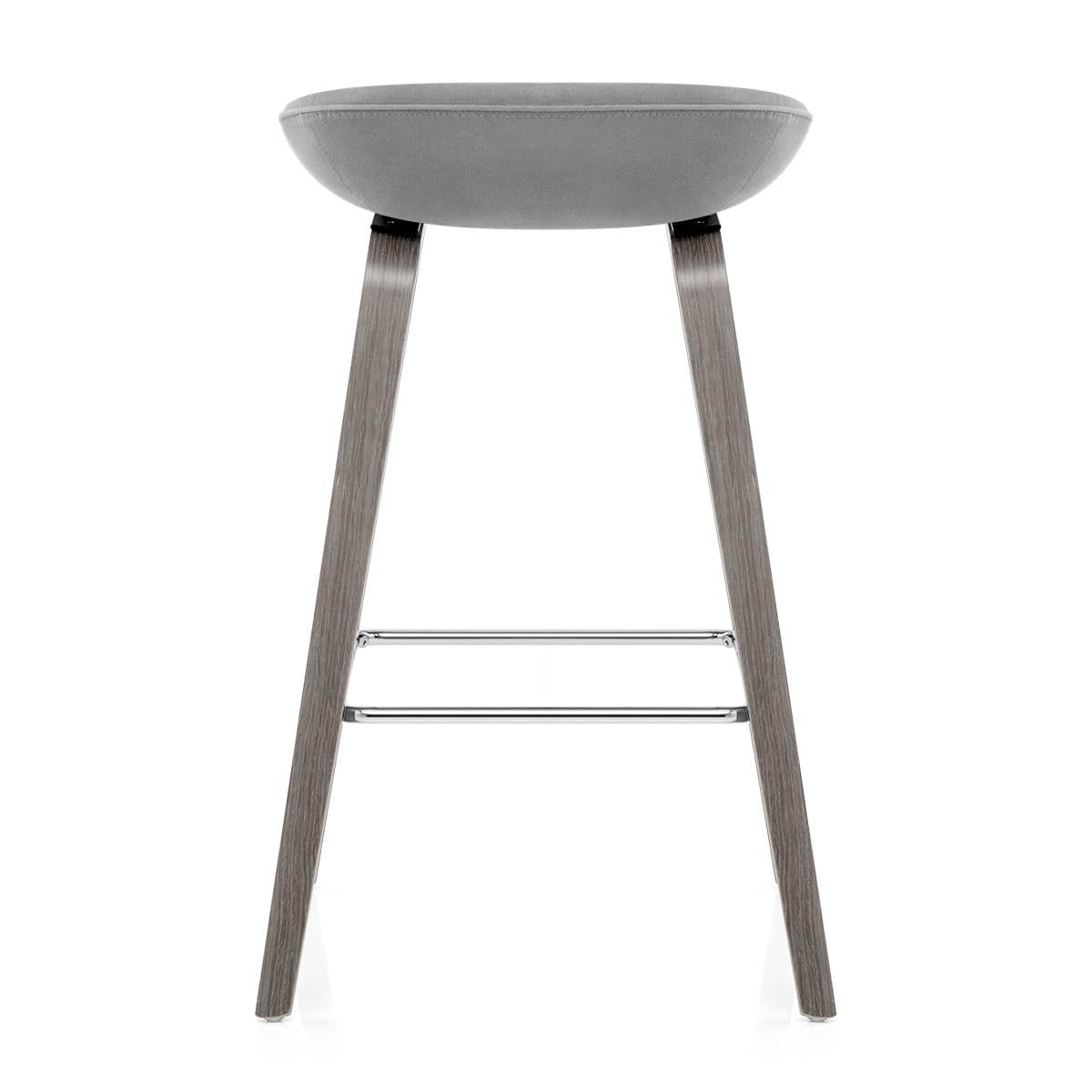 Sgabello Velluto Legno - Epic Grigio