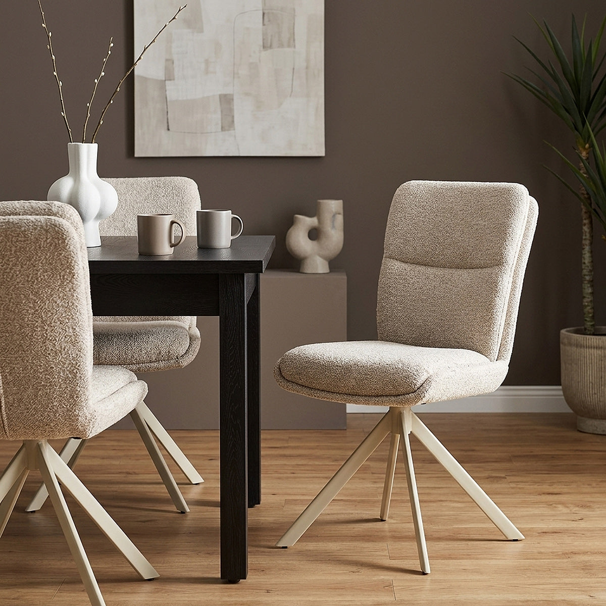 Sedia Tessuto Metallo - Epsom Crema