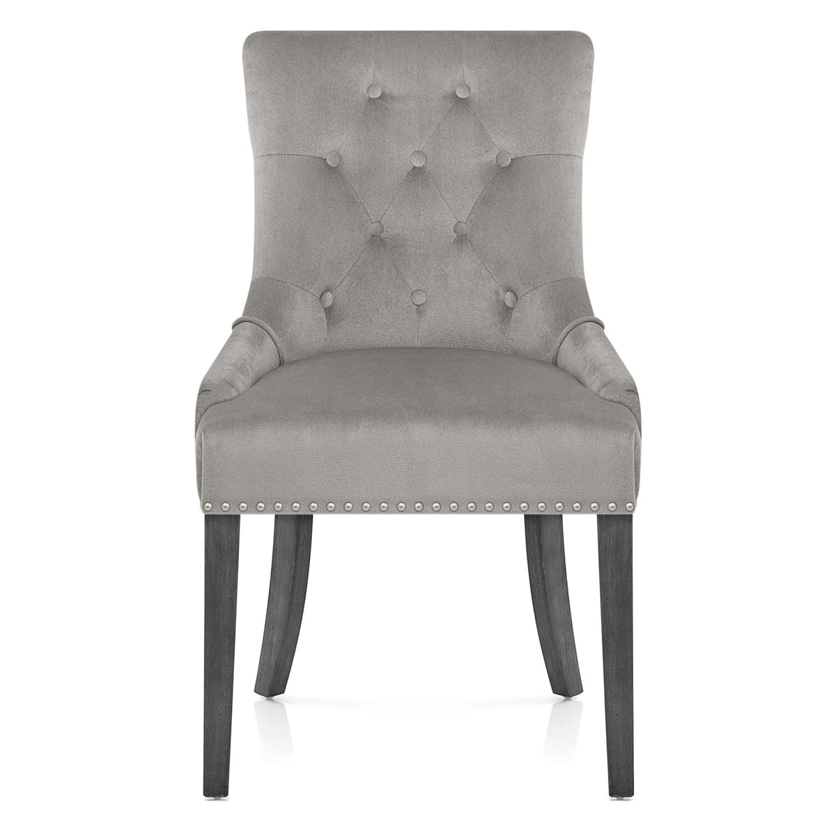 Sedia Velluto Legno - Etienne Grigio