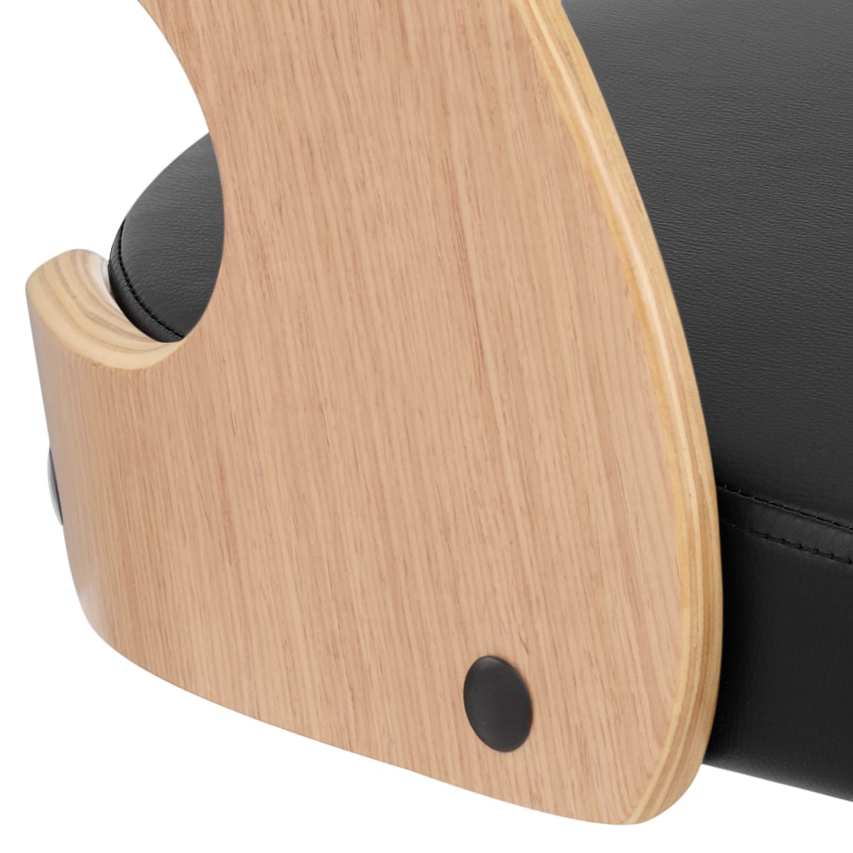 Sgabello Legno Cromato - Eve Quercia Nero