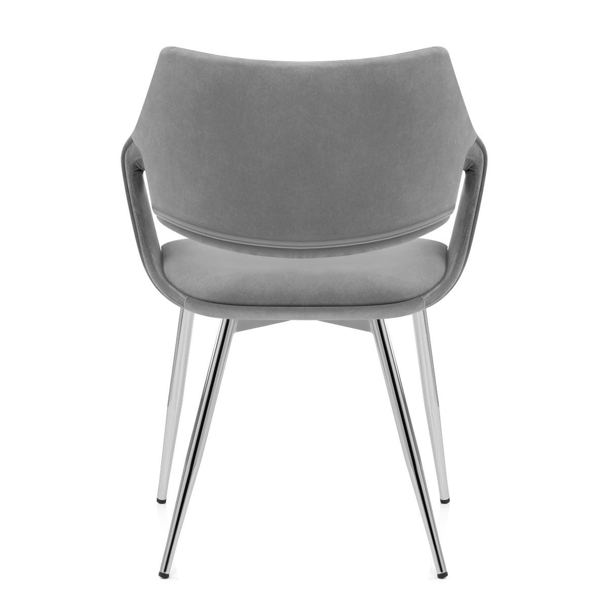 Sedia Velluto Cromato - Fairfield Grigio