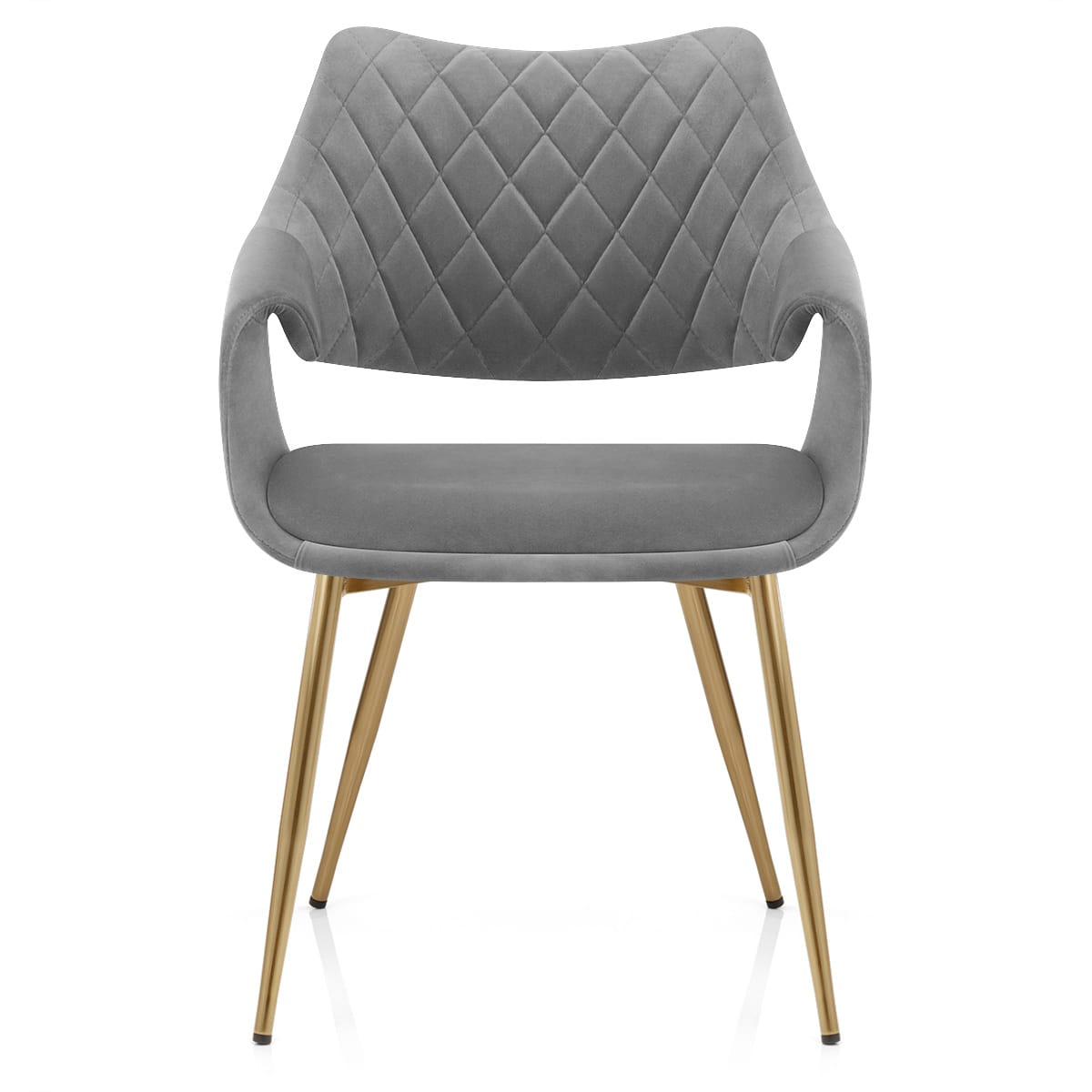 Sedia Velluto Cromato Doroto - Fairfield Grigio