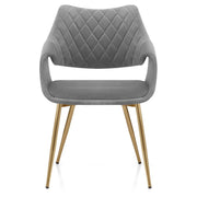 Sedia Velluto Cromato Doroto - Fairfield Grigio