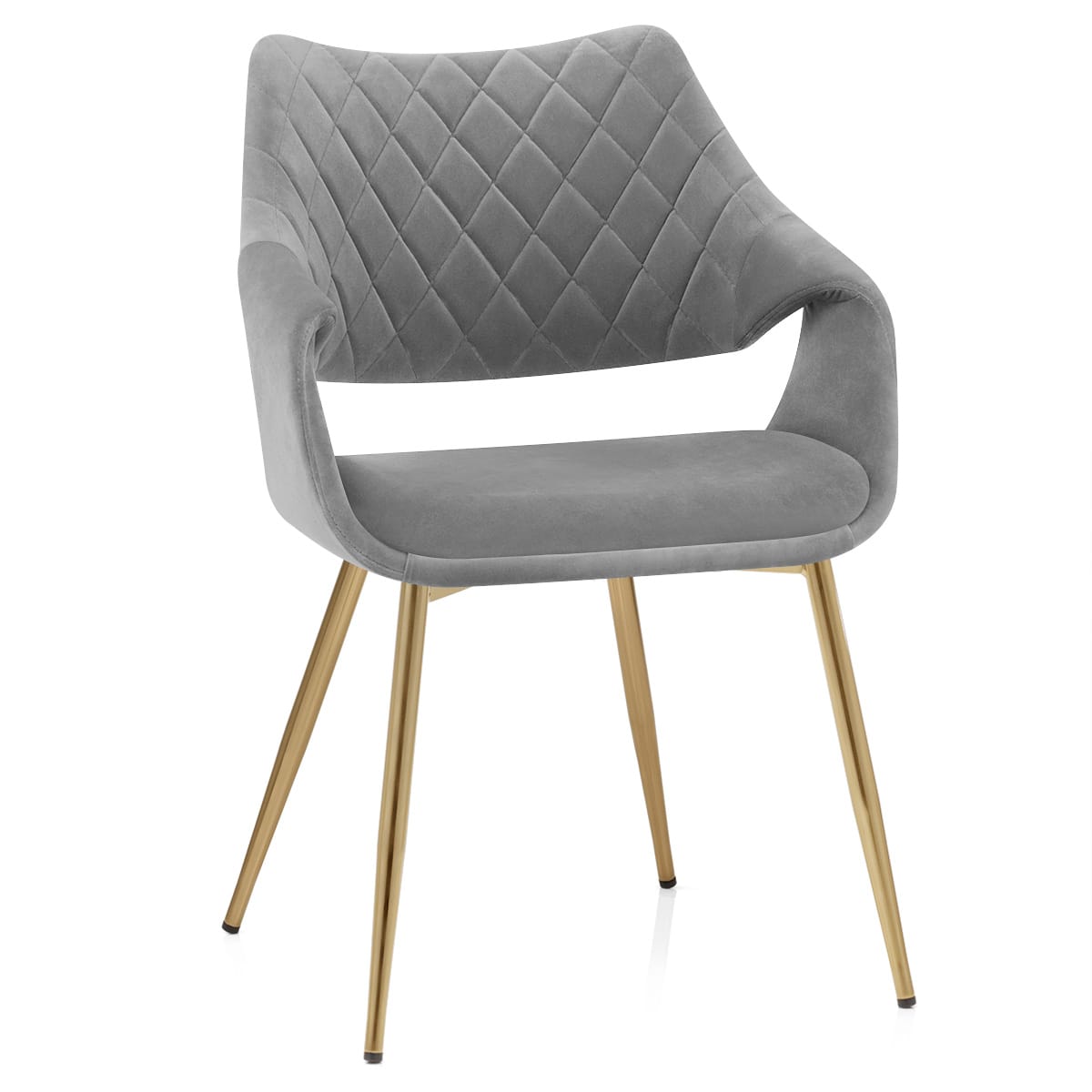 Sedia Velluto Cromato Doroto - Fairfield Grigio