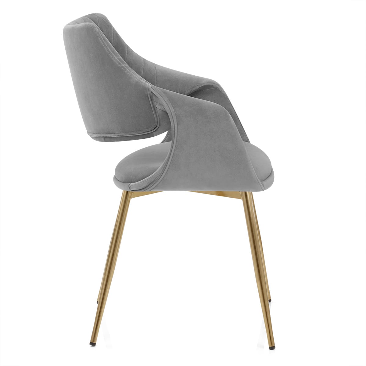 Sedia Velluto Cromato Doroto - Fairfield Grigio