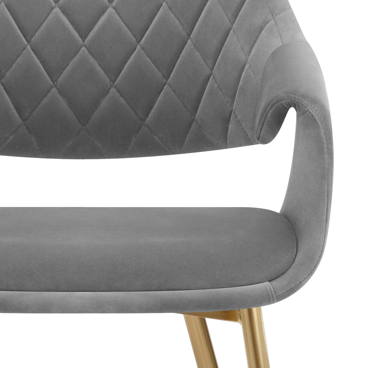 Sedia Velluto Cromato Doroto - Fairfield Grigio
