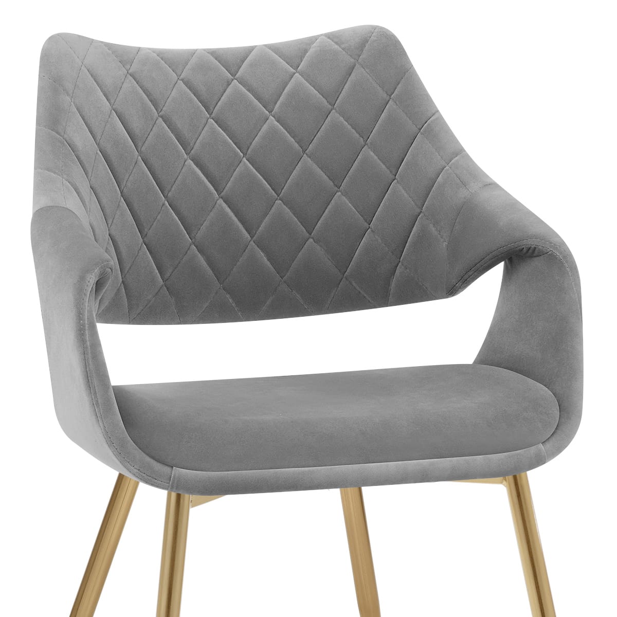 Sedia Velluto Cromato Doroto - Fairfield Grigio
