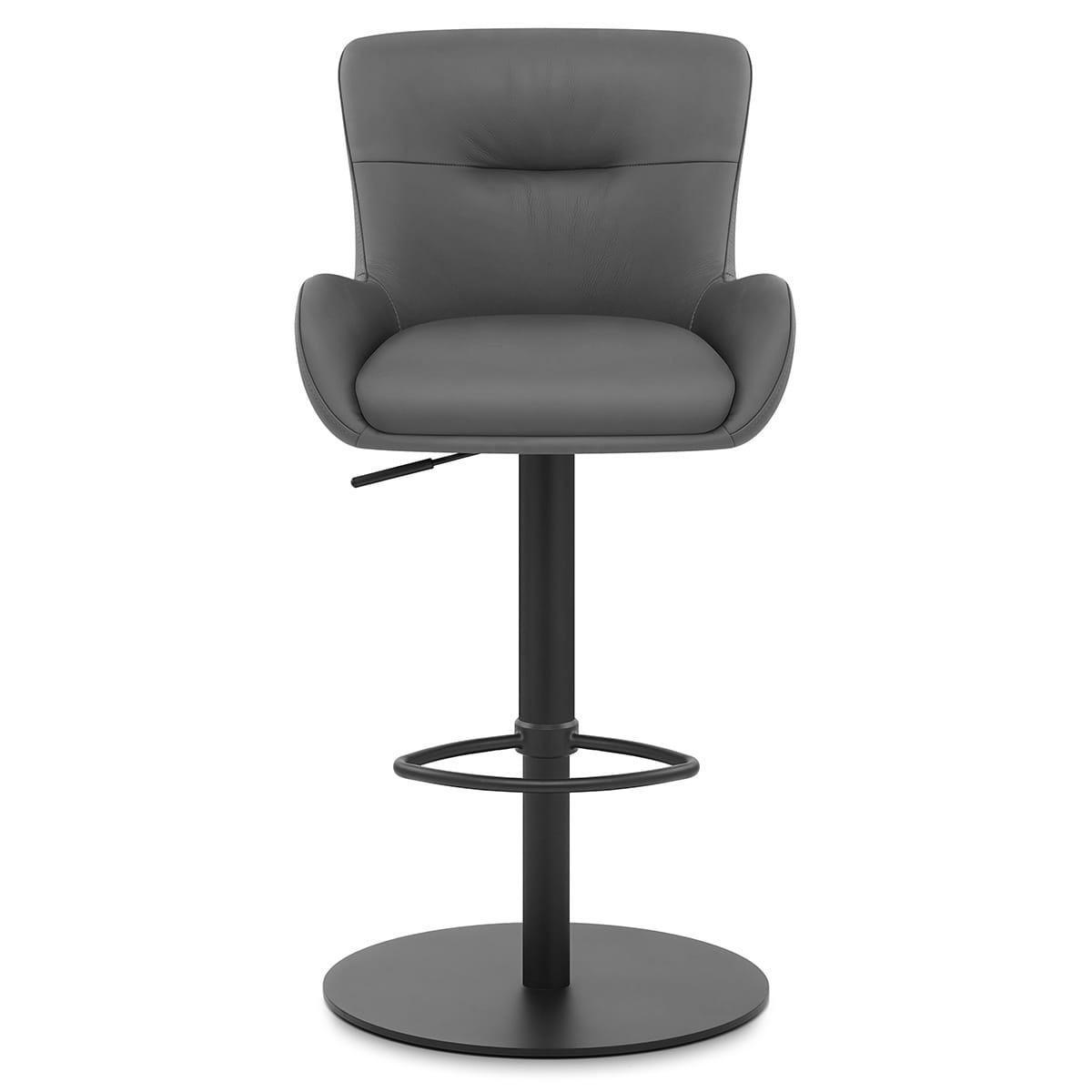 Sgabello Vera Pelle - Faraday Grigio scuro
