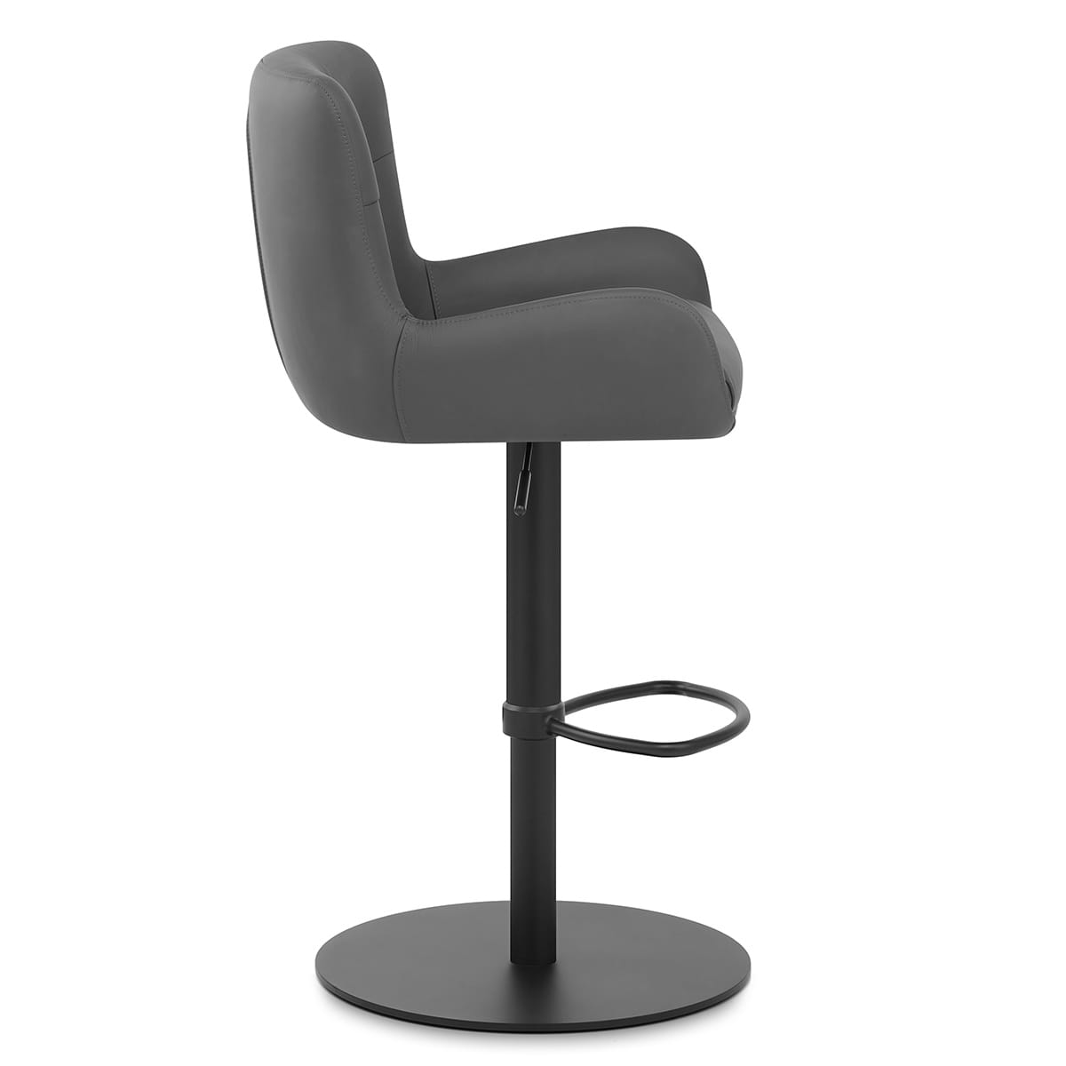 Sgabello Vera Pelle - Faraday Grigio scuro