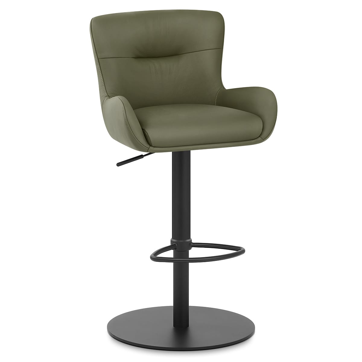 Sgabello Vera Pelle - Faraday Verde