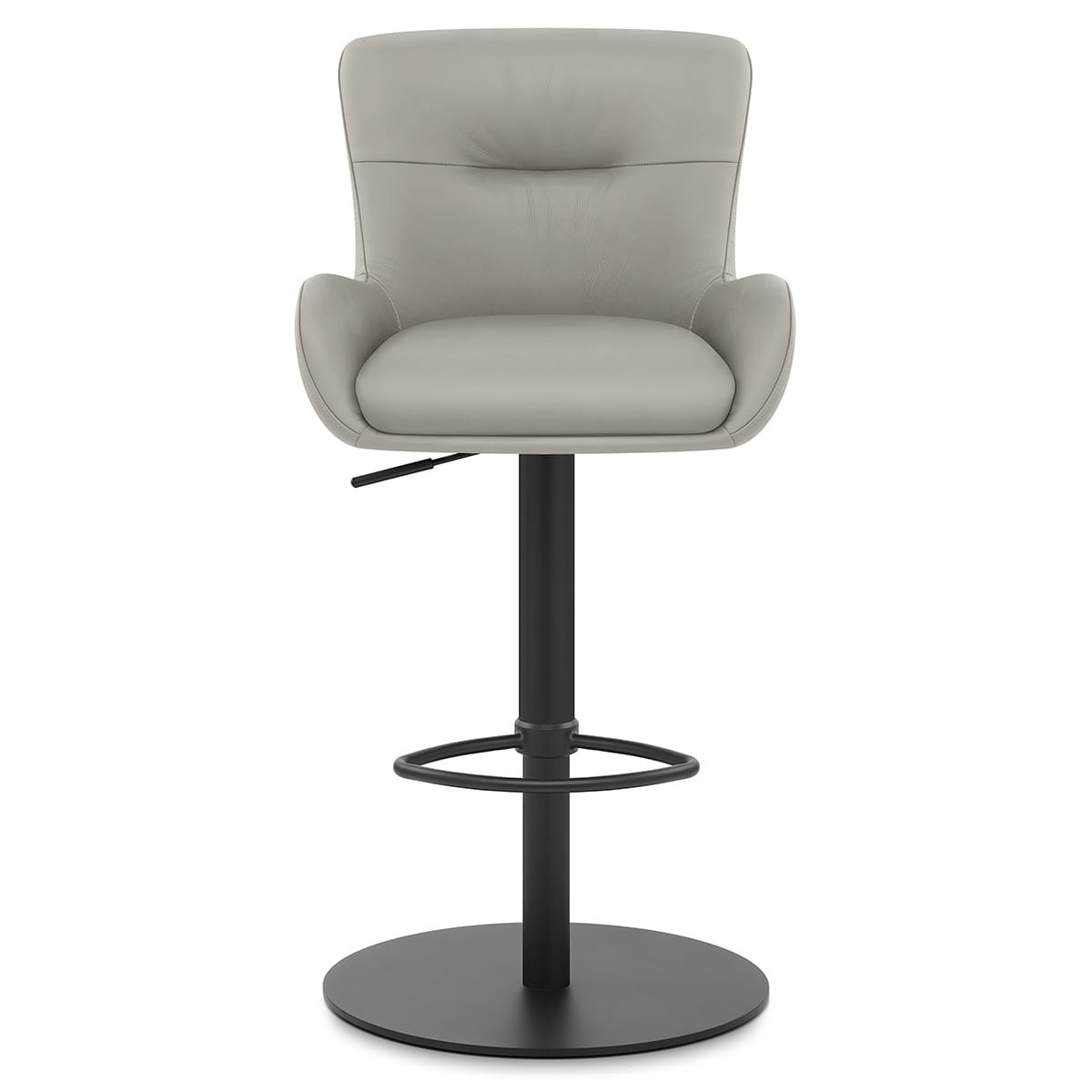 Sgabello Vera Pelle - Faraday Grigio