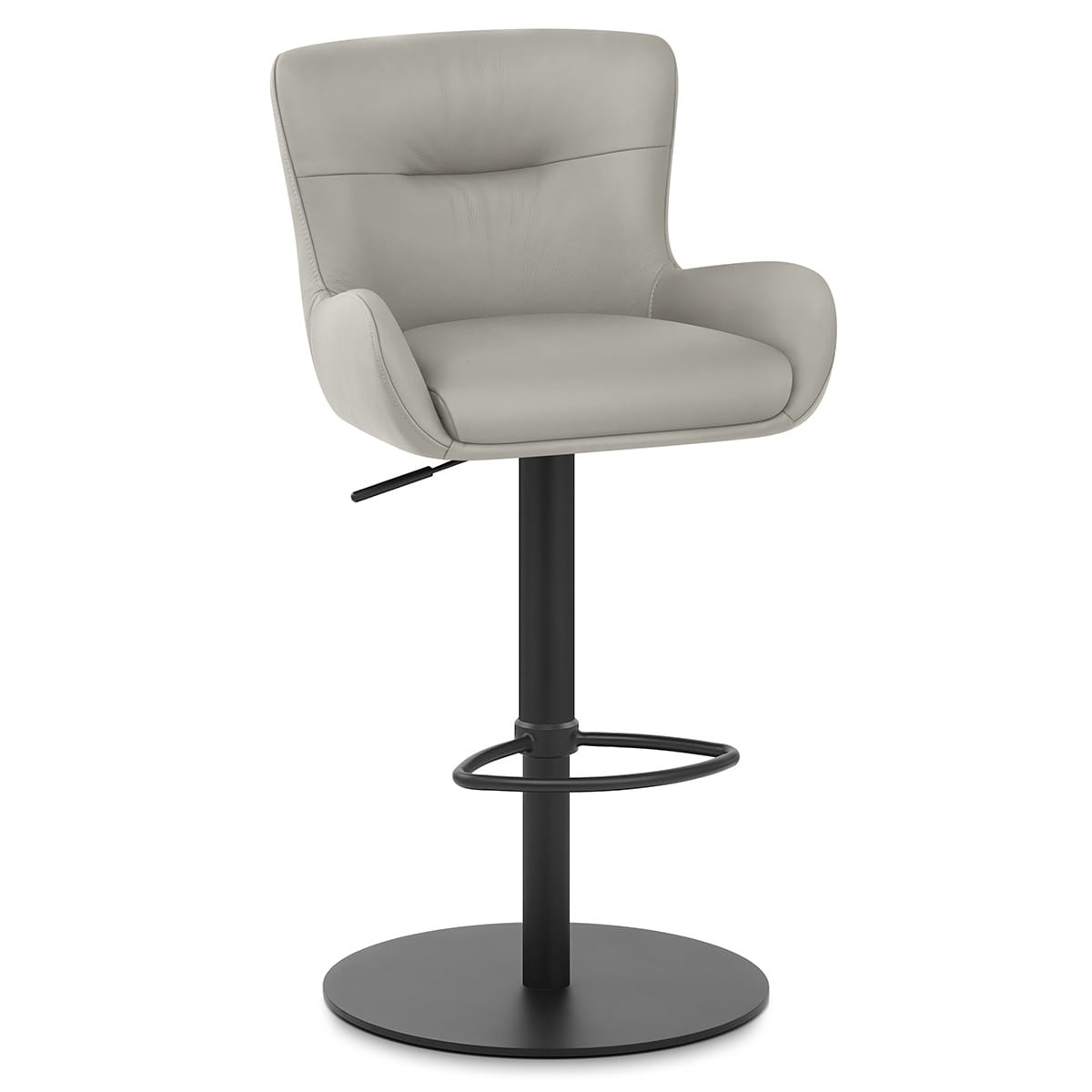 Sgabello Vera Pelle - Faraday Grigio