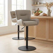 Sgabello Vera Pelle - Faraday Grigio