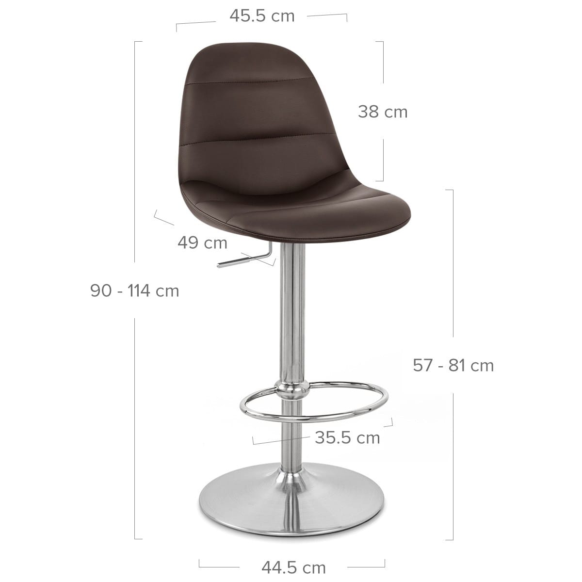 Sgabello Ecopelle Satinato - Ferrero Marrone