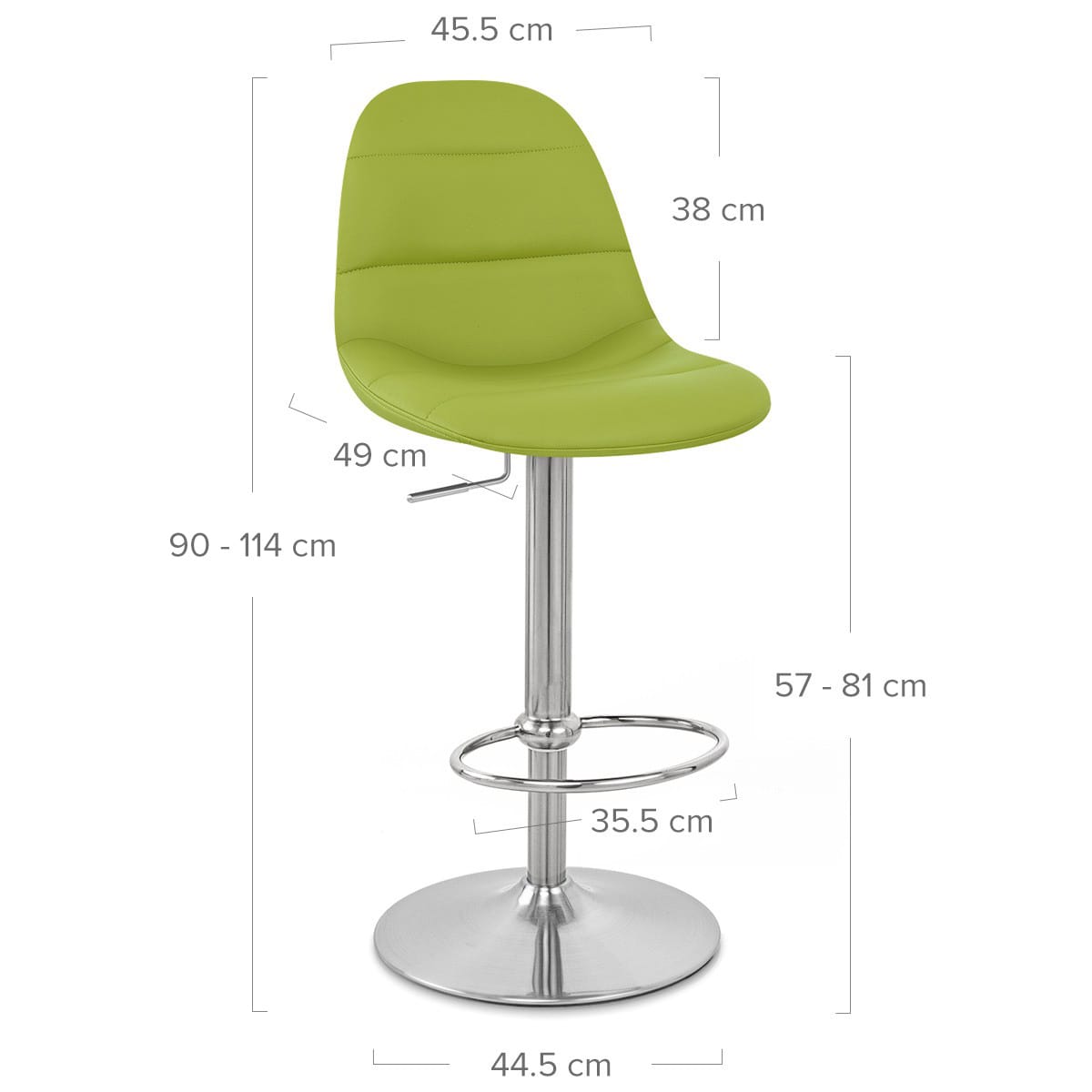 Sgabello Ecopelle Satinato - Ferrero Verde