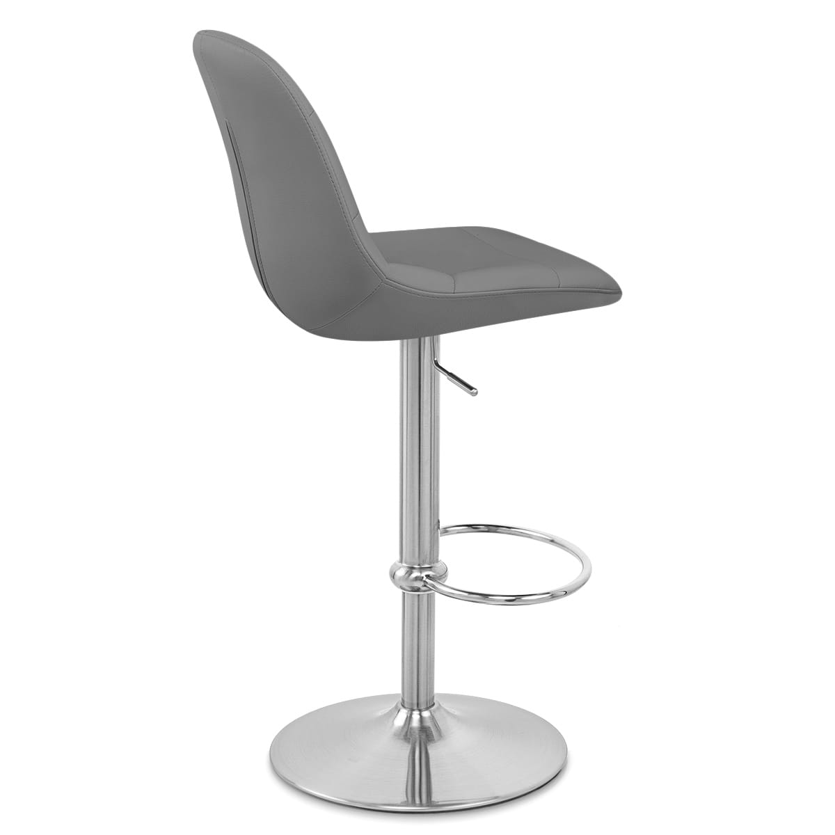 Sgabello Ecopelle Satinato - Ferrero Grigio