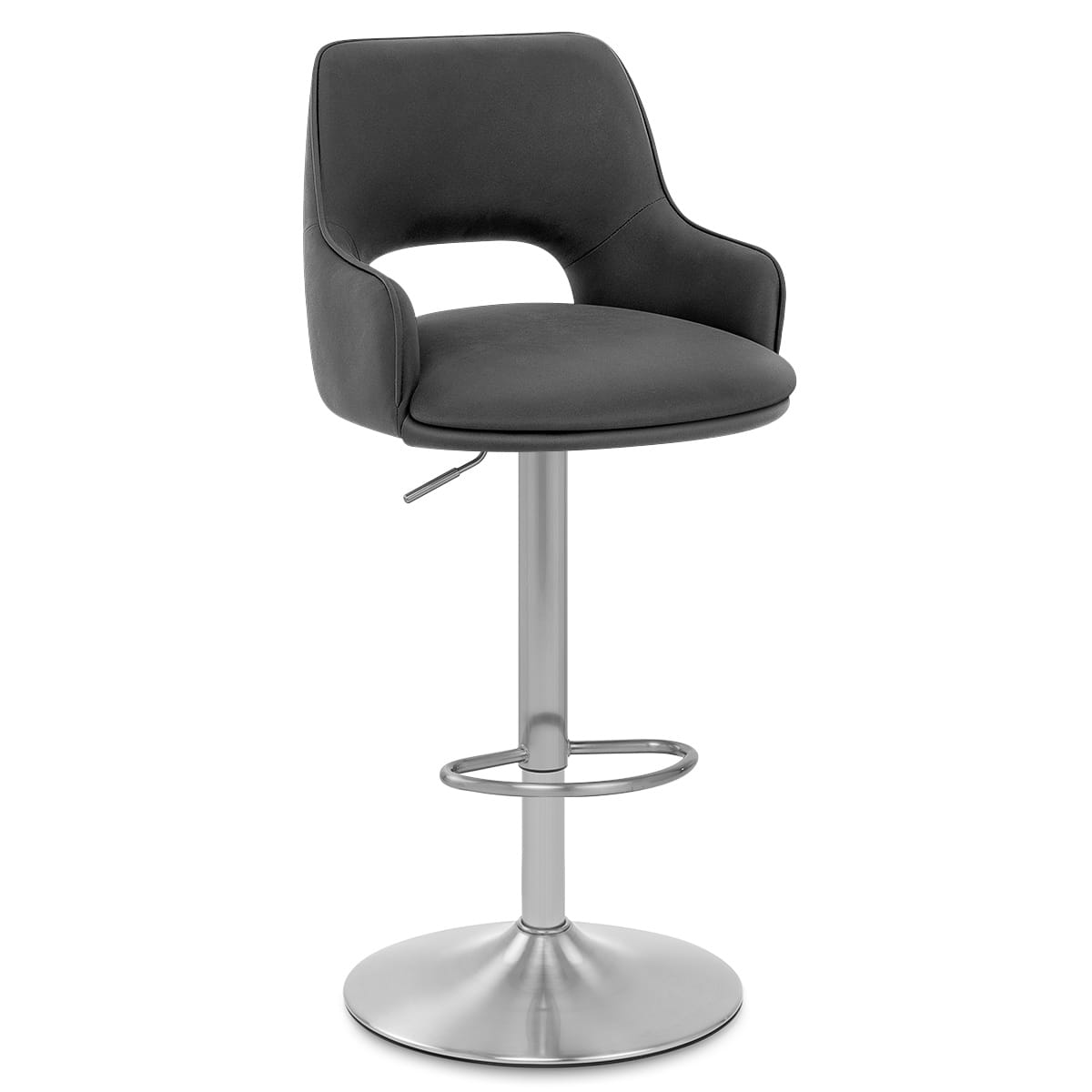 Sgabello Ecopelle - Fiji Grigio scuro