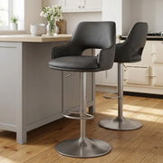 Sgabello Ecopelle - Fiji Grigio scuro