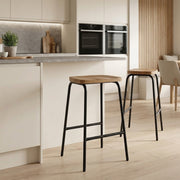 Sgabello Legno Metallo - Finn Legno