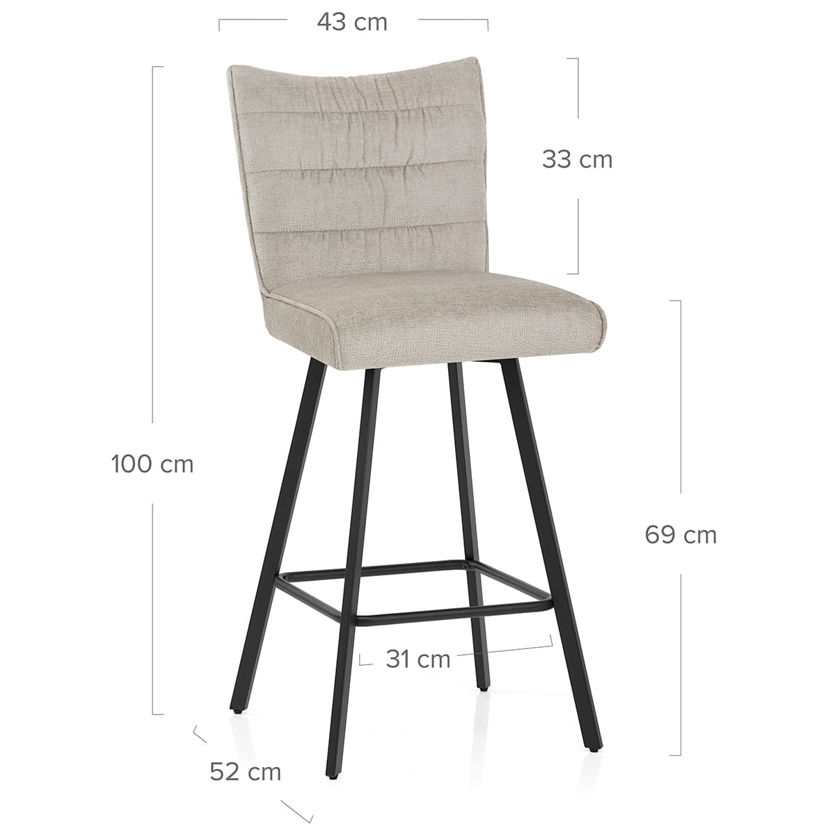 Sgabello Tessuto - Forte Crema