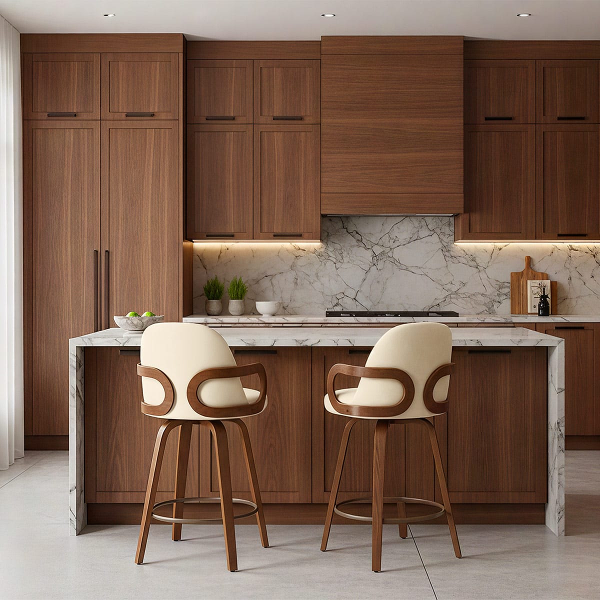 Sgabello Ecopelle Legno - Franco Crema