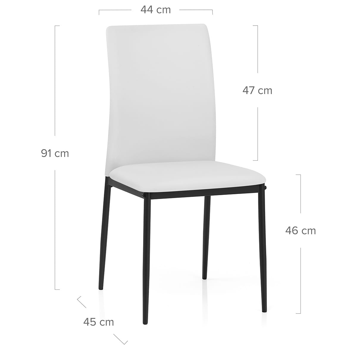 Sedia da pranzo Ecopelle - Franzy Bianco
