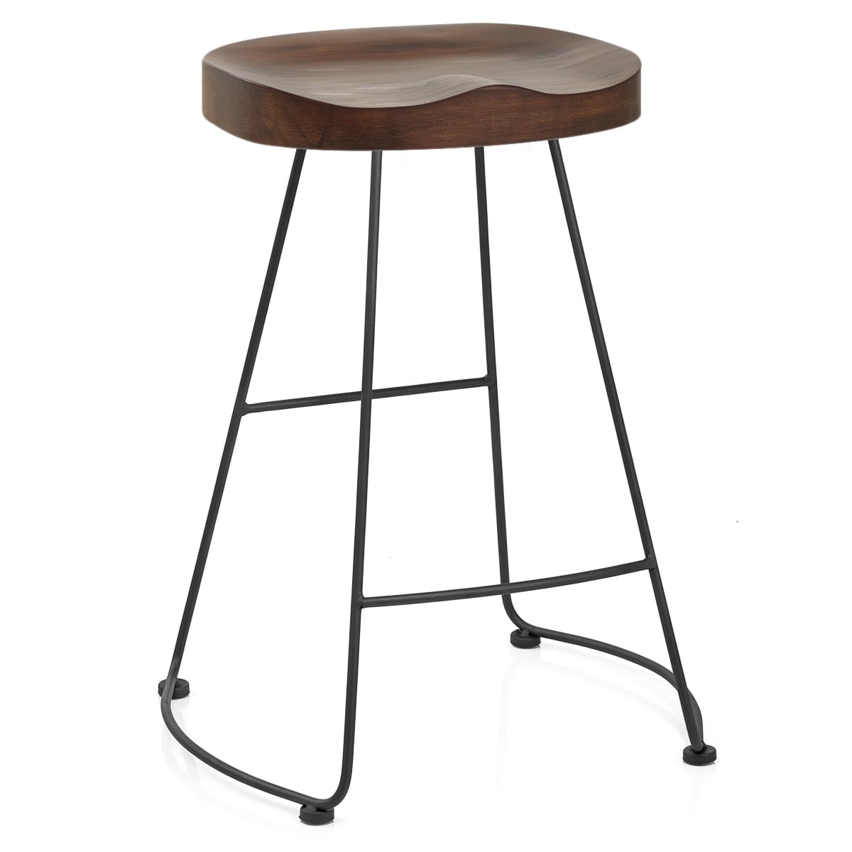 Sgabello Nero Legno Scuro - Freedom Legno