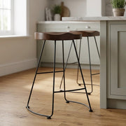 Sgabello Nero Legno Scuro - Freedom Legno