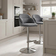 Sgabello Stoffa - Freya Grigio scuro