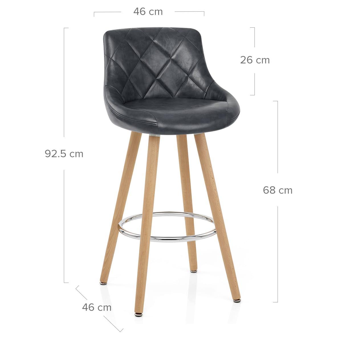 Sgabello Ecopelle Anticata - Fuse Blu Scuro