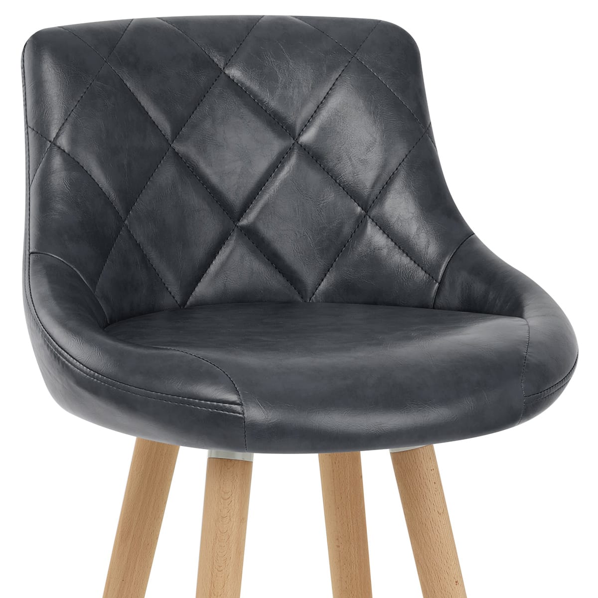 Sgabello Ecopelle Anticata - Fuse Blu Scuro