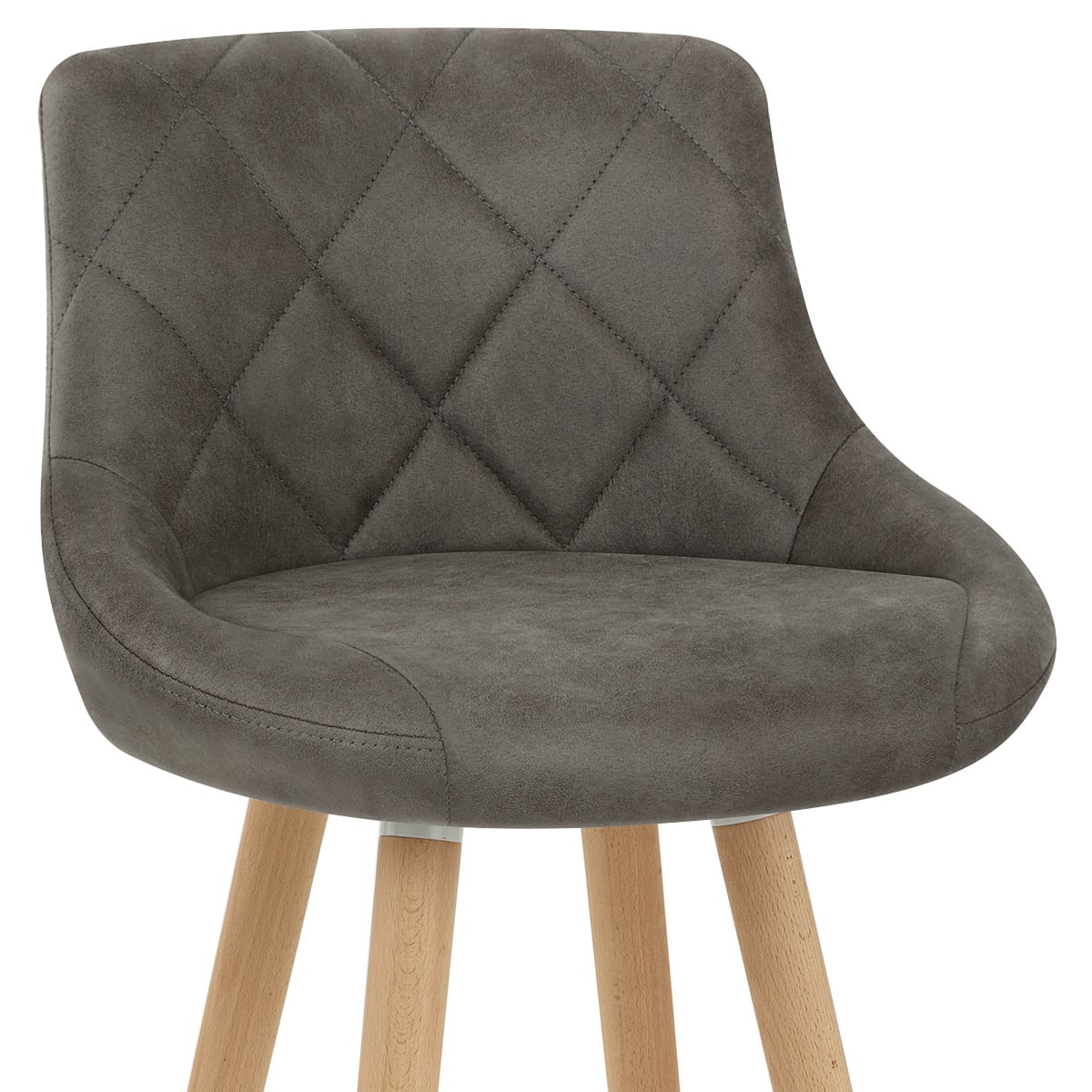 Sgabello Ecopelle - Fuse Grigio scuro