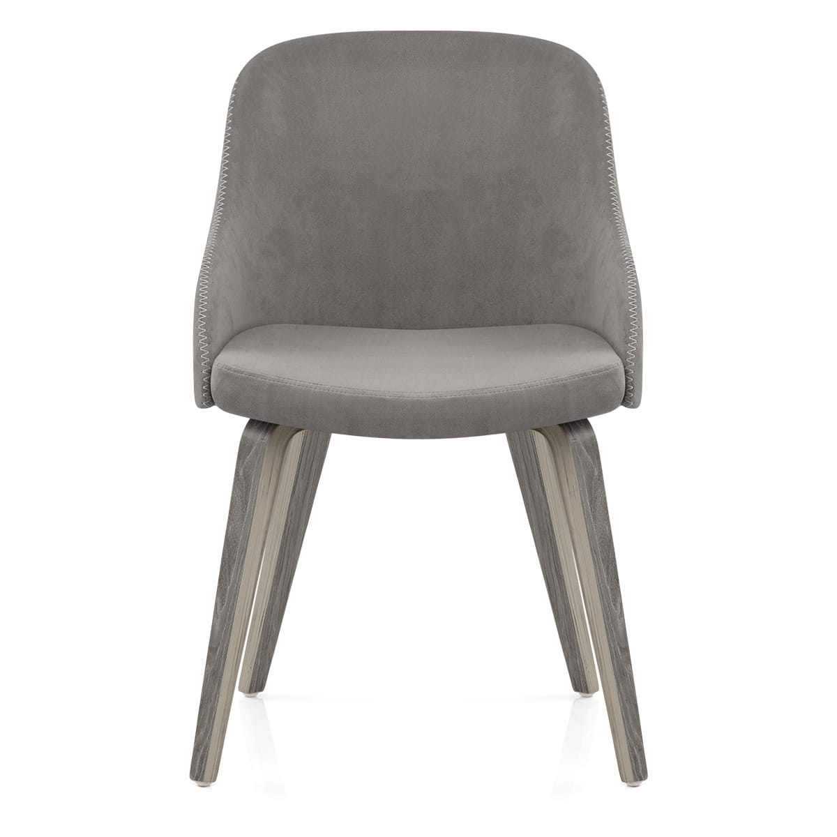 Sedia Legno - Fusion Velluto Grigio