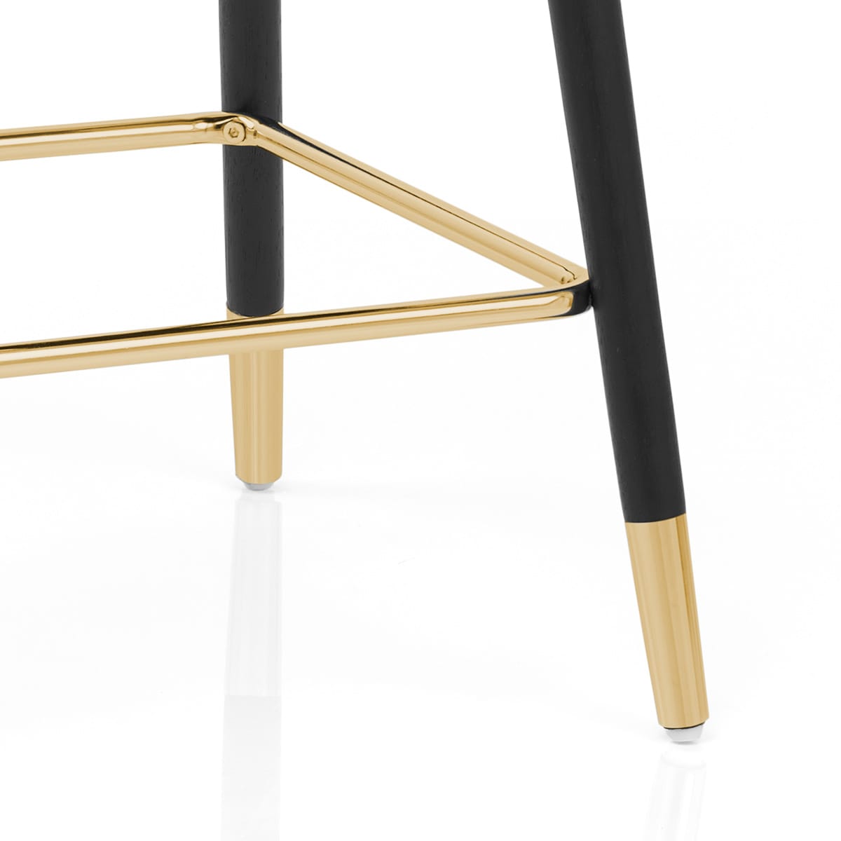 Sgabello Velluto Dorato - Glam Nero