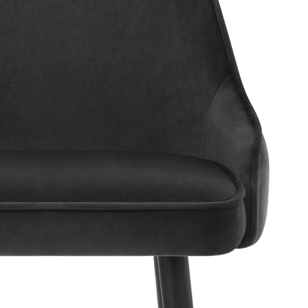 Sgabello Velluto Dorato - Glam Nero