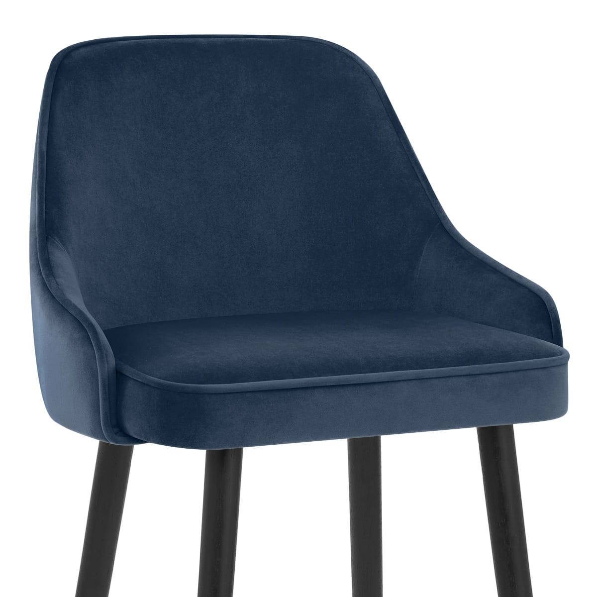 Sgabello Velluto Legno - Glam Blu