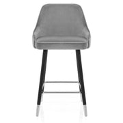 Sgabello Velluto Legno - Glam Grigio