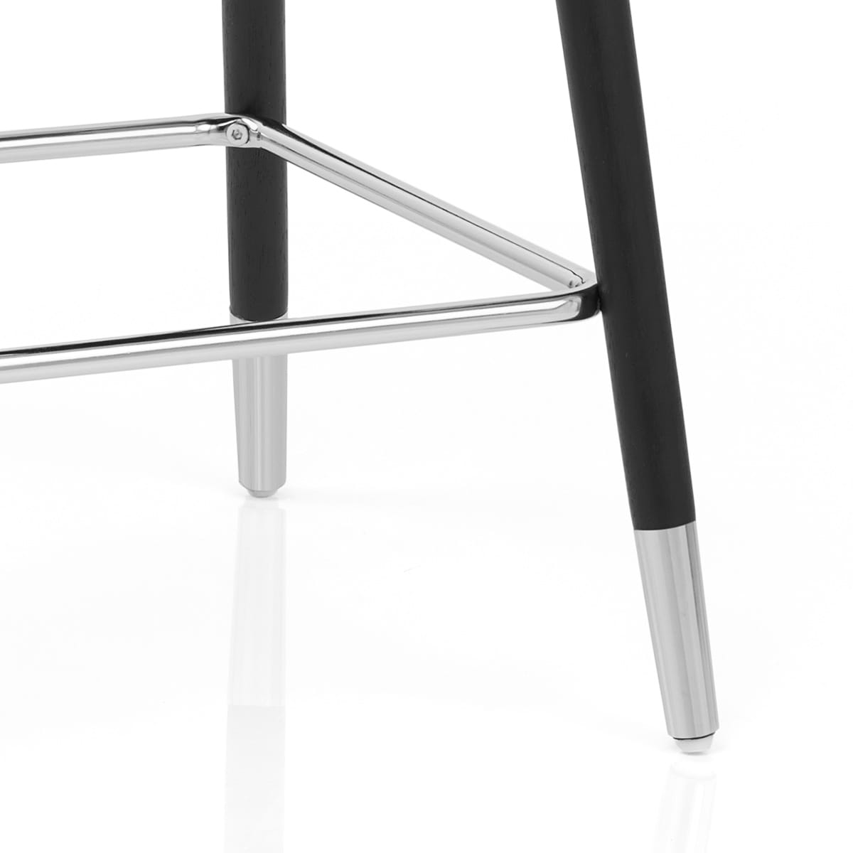 Sgabello Velluto Legno - Glam Grigio